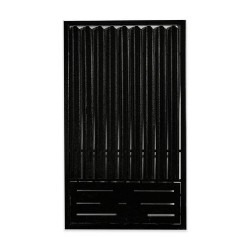 Set porți din șipcă metalică Ronin negru-2