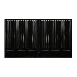 Set porți din șipcă metalică Ronin negru-3