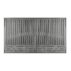 Set porți din șipcă metalică Ronin gri-3