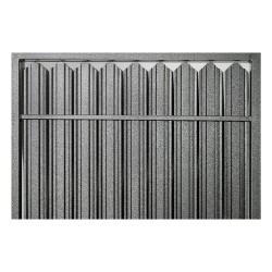 Set porți din șipcă metalică Ronin gri-5