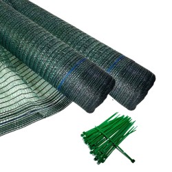 Set plasă de umbrire + sistem de prindere  2 x 50 m 50 m 2 m 40%