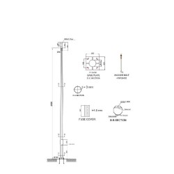 Stâlpi iluminat stradal Eron 4 m, 3 mm-4
