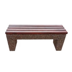 Bancă beton cu șezut din lemn Lapis 1,2 m-2