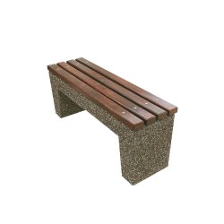 Bancă beton cu șezut din lemn Lapis 1,2 m-3