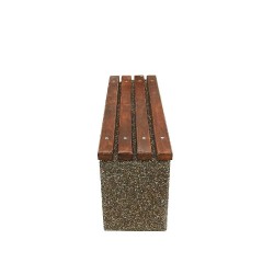 Bancă beton cu șezut din lemn Lapis 1,2 m-4