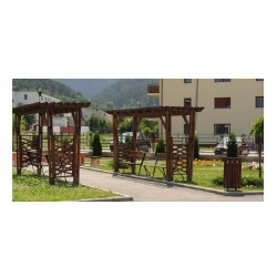 Pergolă din lemn pentru bănci Almira-2