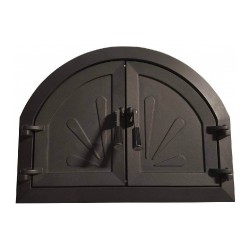 Ușă cuptor grădină barbeque din fontă Taisa fără geam 57x44 cm-1