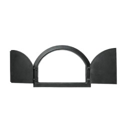 Ușă cuptor grădină barbeque din fontă Taisa fără geam 57x44 cm-2