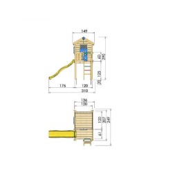 Turn copii Jungle Gym Playhouse L-2