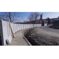 Gard beton Industrial Viking stâlpi cu model piatră 2 m-2