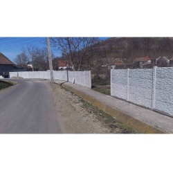 Gard beton Industrial Viking stâlpi cu model piatră 2 m-3