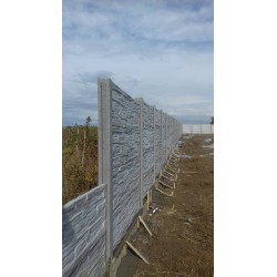 Gard beton Industrial Viking cu stâlpi simpli 2 m-4