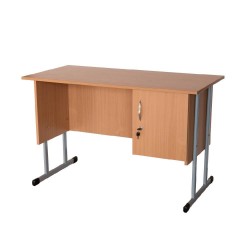 Catedră școlară cu structură metalică și dulap depozitare Caden-1