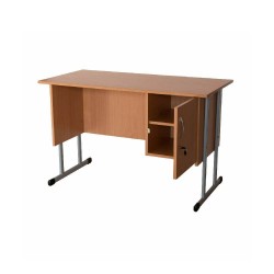 Catedră școlară cu structură metalică și dulap depozitare Caden-2