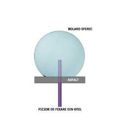 Bolard din beton cu aspect de piatră naturală Lapis, sferic, 32 cm-3