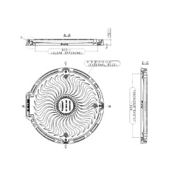 Capac canalizare din compozit Etana rotund, 101,5 cm, B125-2