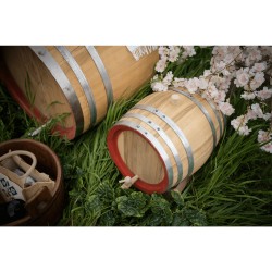 Butoi lemn masiv dud pentru țuică 15 L + Cadou Suport-5