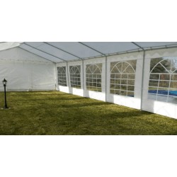 Cort evenimente 4x10 m Delta profesional cu structură metalică 38 mm, prelată UV 500 g / mp-11