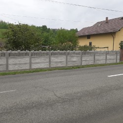 Gard beton Baroc 1 cu stâlpi simpli 1,5 m-6
