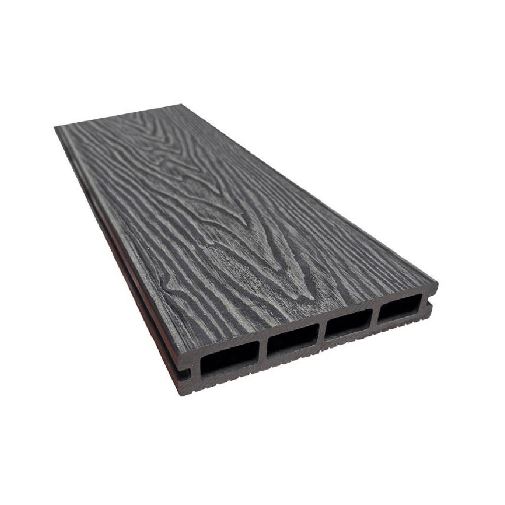 Pardoseală terasă WPC pentru uz casnic Elir 15 x 2,2 x 200 cm, gri antracit