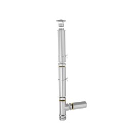 Coș de fum din inox Aden 7 m x 160 mm, suspendat-1