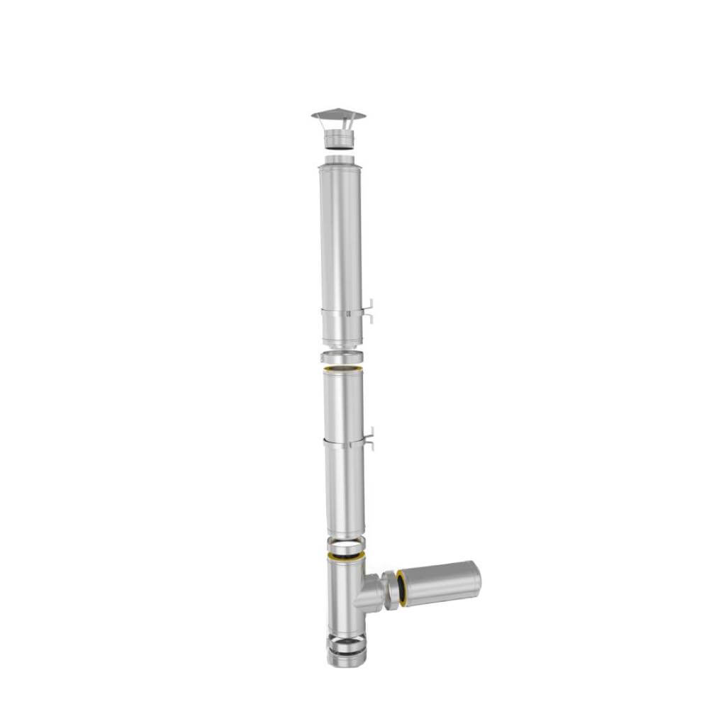 Coș de fum din inox Aden 7 m x 200 mm, suspendat