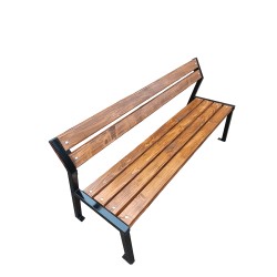 Bancă parc cadru metalic Aramo - Ofertă 18 + 1 Cadou-2