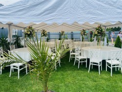 Cort evenimente 6x12 m Delta profesional cu structură metalică 38 mm, prelată UV 500 g / mp-13