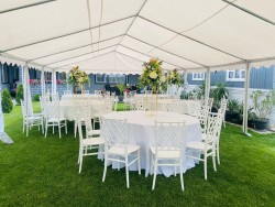 Cort evenimente 6x12 m Delta profesional cu structură metalică 38 mm, prelată UV 500 g / mp-14