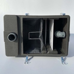 Separator grăsimi sub chiuvetă Felix din polietilenă Antracit 0,5 L/s-6
