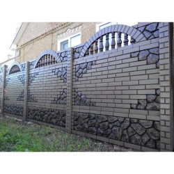 Gard beton Leopold 2 stâlpi cu model piatră 1,6 m-3
