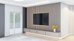 Riflaj MDF cu profil montaj Selena - gri, 280x3,0 cm-3