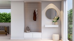 Riflaj MDF cu profil montaj Selena - gri, 280x3,0 cm-6