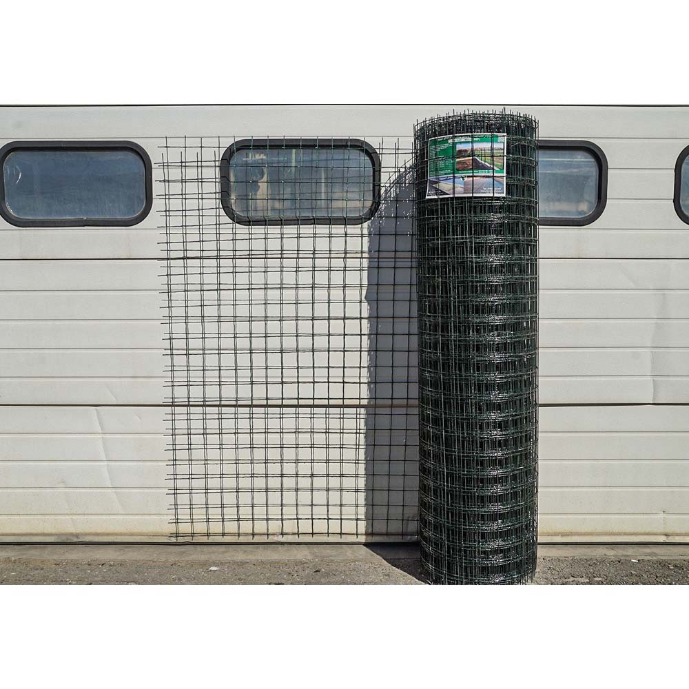 Plasă gard fibră de sticlă bordurată Tesi verde 1.7x30 m, bară 3 mm