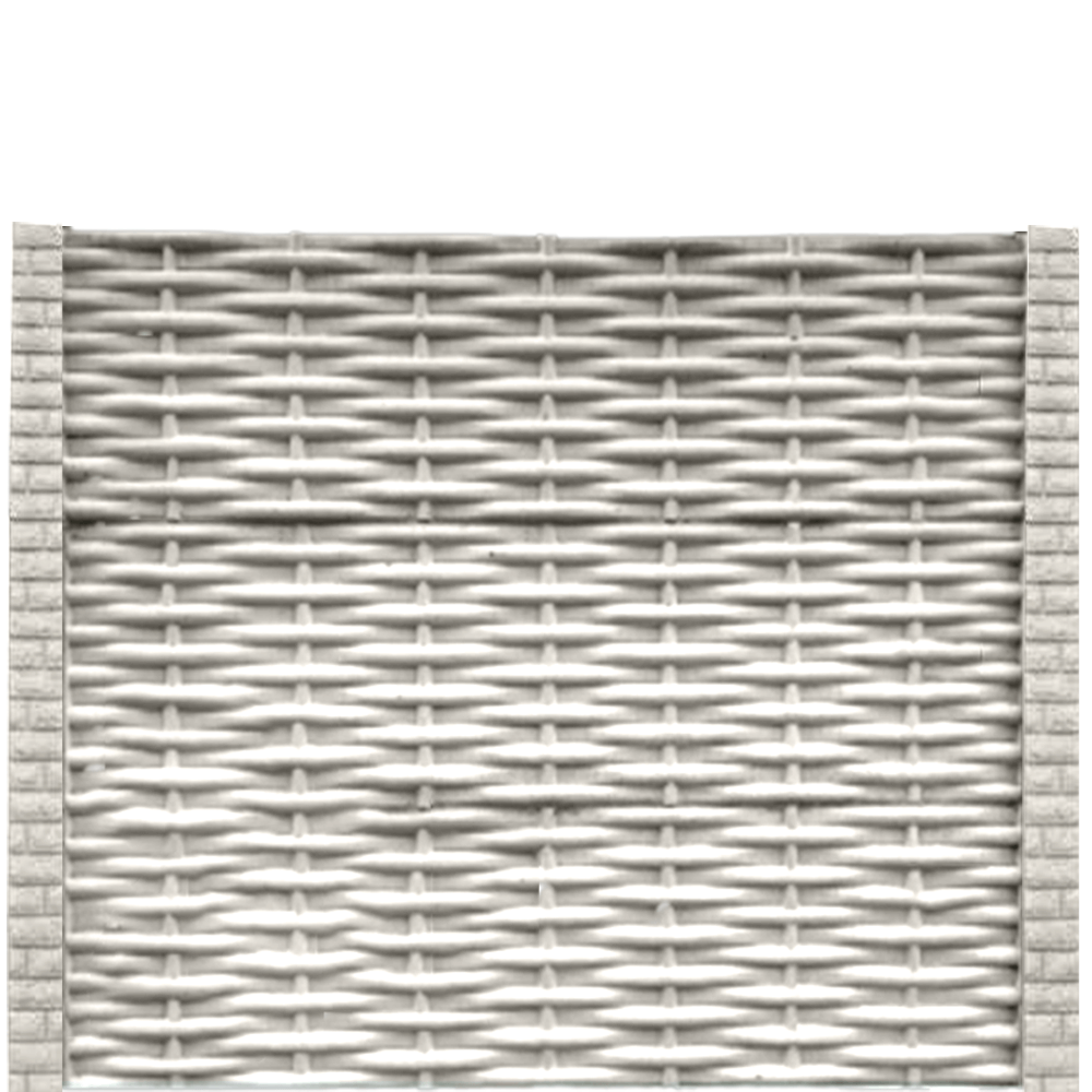 Gard beton finisat Picnic Vibe 2 m cu stâlpi cu model