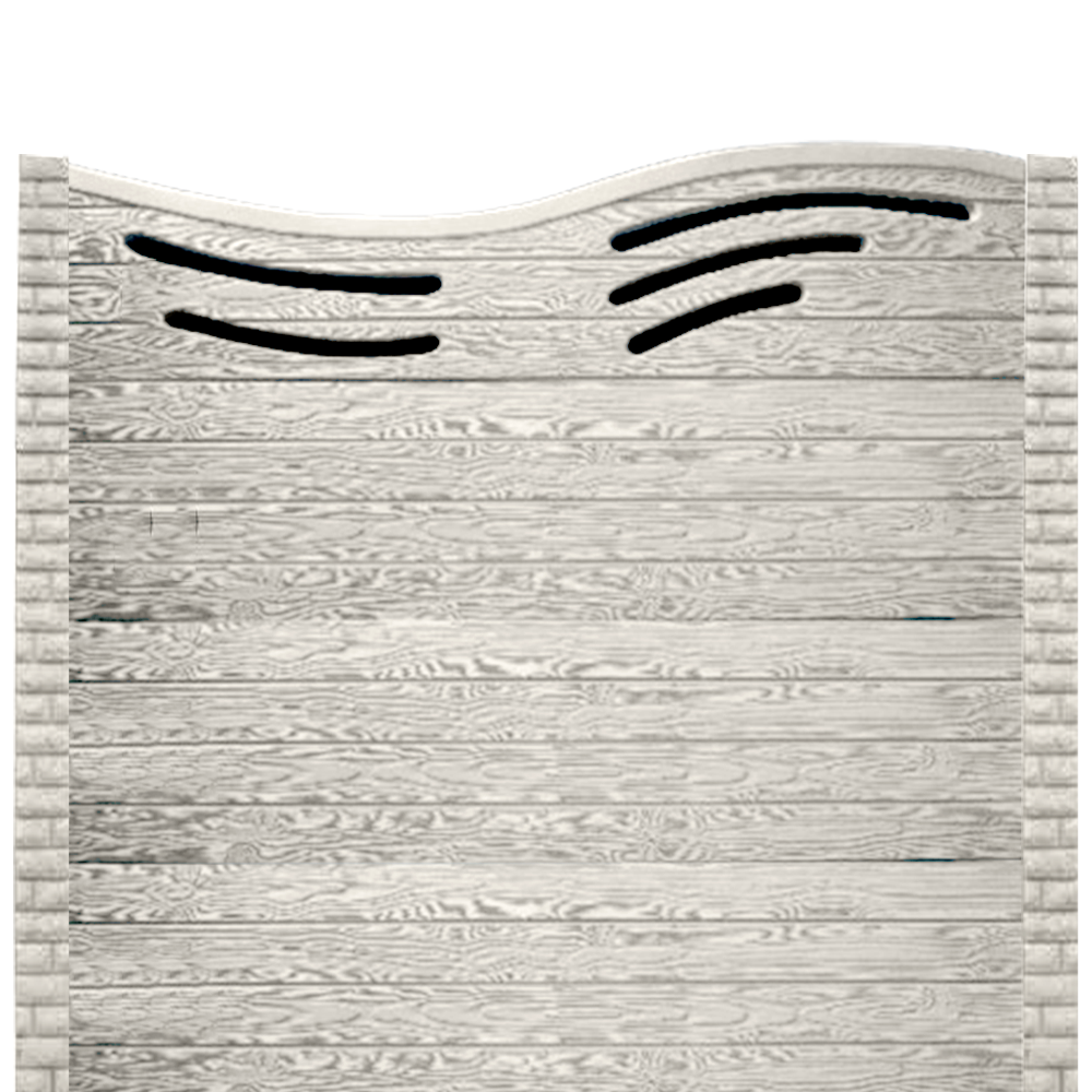 Gard beton finisat Soft Wave 2 m cu stâlpi cu model