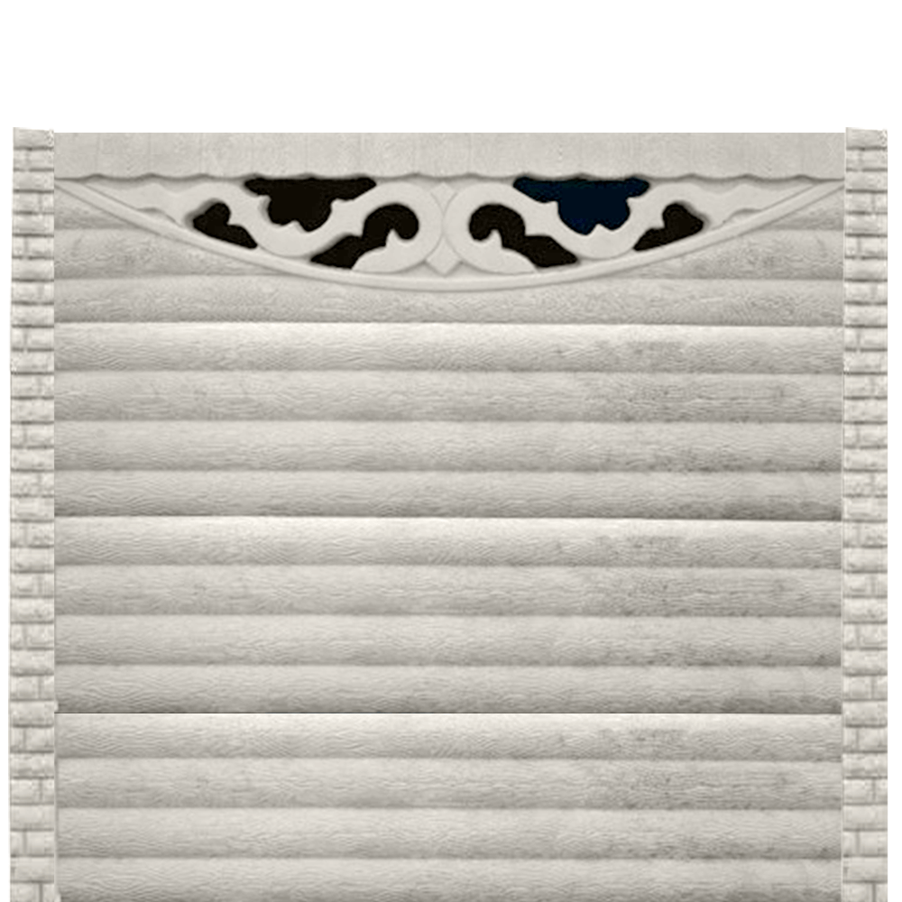 Gard beton finisat Forest Stone 2 m cu stâlpi cu model