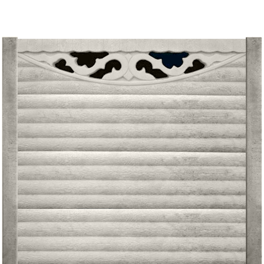 Gard beton finisat Forest Stone 2 m cu stâlpi simpli
