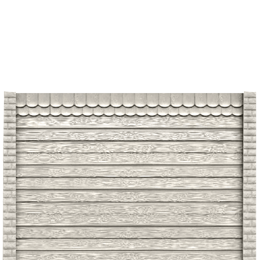 Gard beton finisat Rustic Vacation 1,5 m cu stâlpi cu model