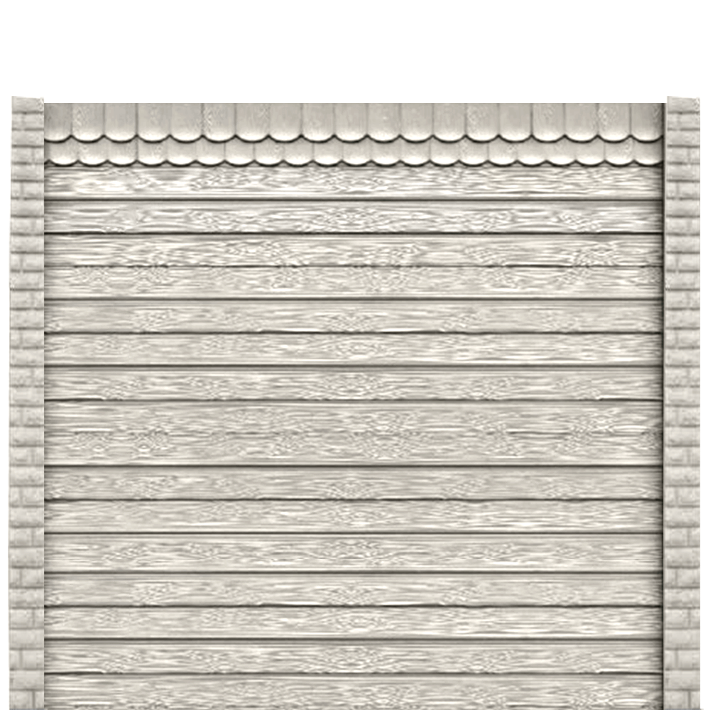 Gard beton finisat Rustic Vacation 2 m cu stâlpi cu model