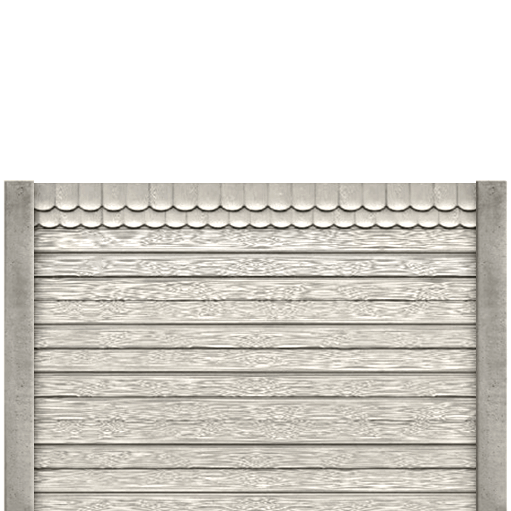 Gard beton finisat Rustic Vacation 1,5 m cu stâlpi simpli