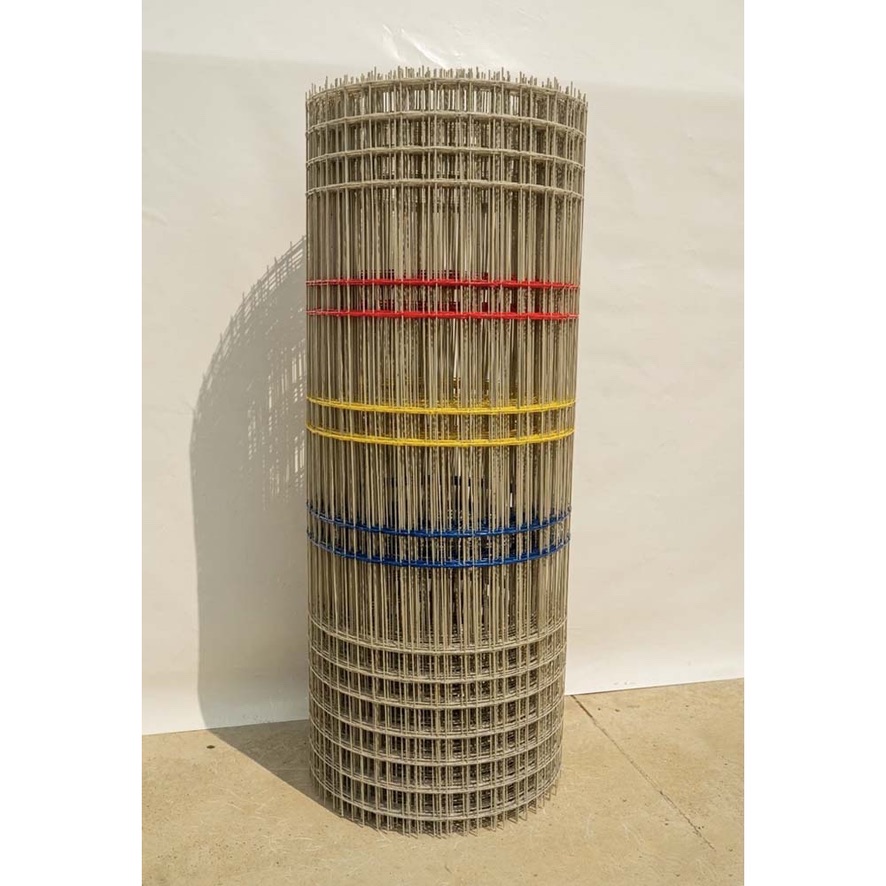 Plasă gard fibră de sticlă bordurată Fabia tricolor, rolă 50m, 1.7m, bară 4mm