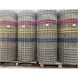 Plasă gard fibră de sticlă bordurată Fabia tricolor, rolă 50m, 1.7m, bară 4mm-2