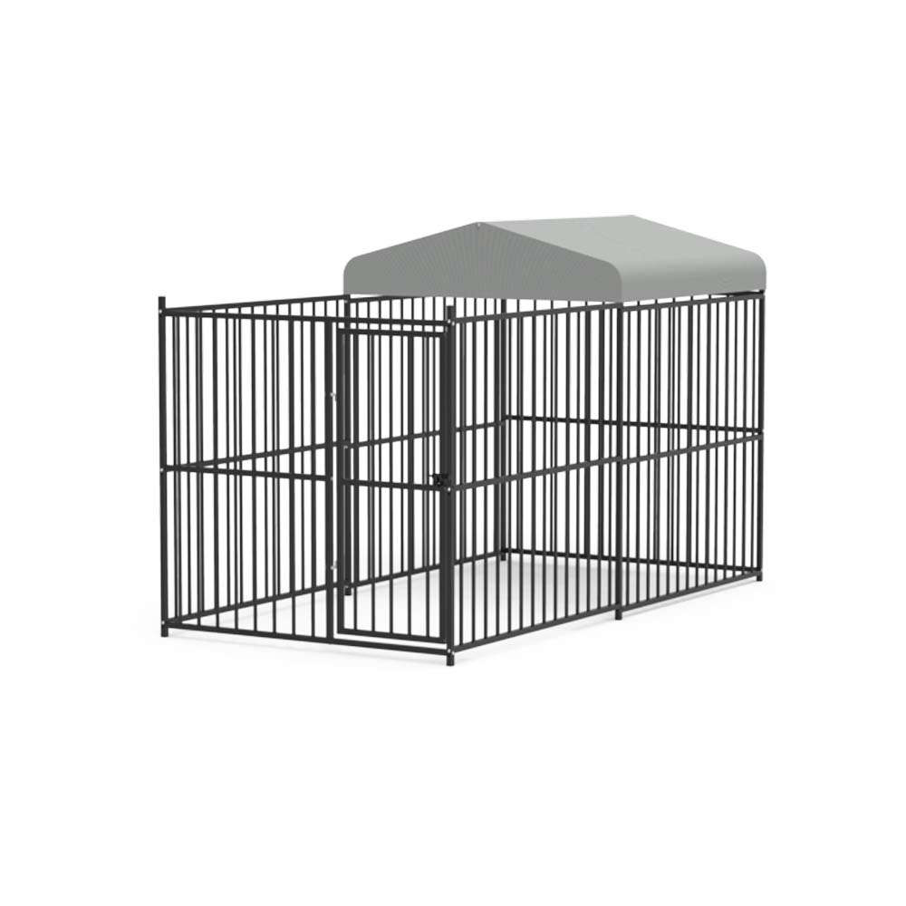 Padoc câini Pedro 1,2x2,4 m acoperit parțial