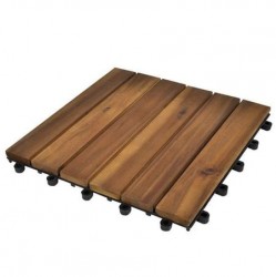 Dale lemn NaturaTread 30x30 cm, Acacia lăcuit, Model vertical-2