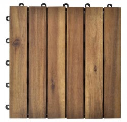 Dale lemn NaturaTread 30x30 cm, Acacia lăcuit, Model vertical-1