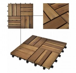 Dale lemn NaturaTread 30x30 cm, Acacia lăcuit, Model puzzle-3