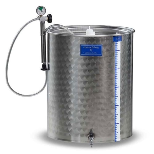 Cisternă inox Asconi 400 L, depozitare / fermentare + Cadou Accesorii