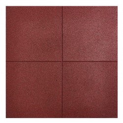 Pavele cauciuc plane Colonial 50x50x2 cm roșu-1