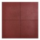 Pavele cauciuc plane Colonial 50x50x2 cm roșu
